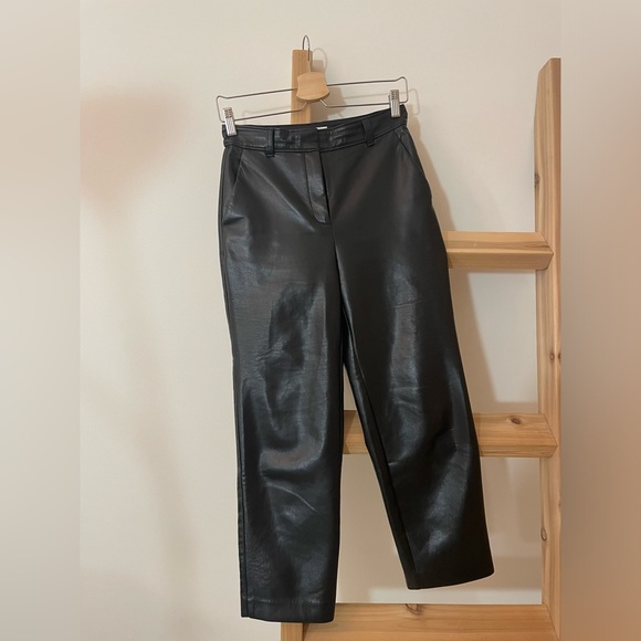 Aritzia~Babaton~(I think they are the Conan Pant in Vegan Leather)~Black~Size 2 - Picture 1 of 2